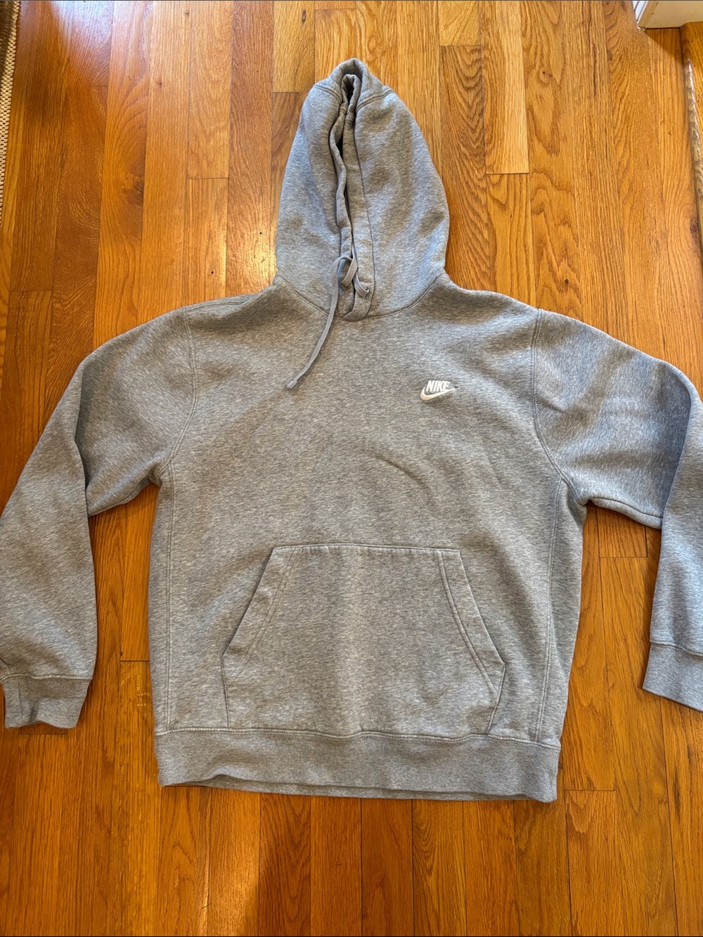Nike Gray Pullover Hoodie with White Logo